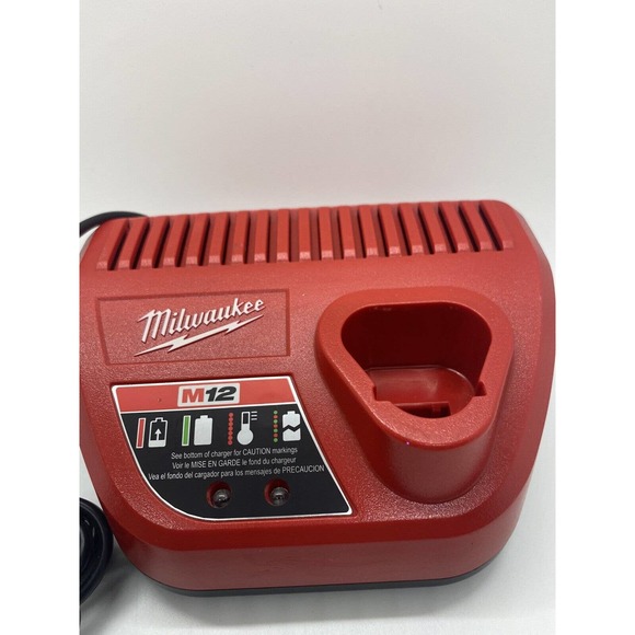 Milwaukee 48-59-2401 M12 12V 12 Volt Lithium Ion Battery Charger Genuine OEM - Picture 7 of 10
